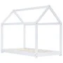 Estructura de cama infantil madera maciza pino blanco 80x160 cm de vidaXL, Cunas y camas para niños - Ref: Foro24-283350, Pre...