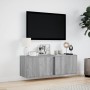 Mueble de TV de pared con luces LED gris Sonoma 100x31x35 cm en Muebles TV | Comprar online en Foru.es