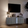 Mueble de TV de pared con luces LED gris Sonoma 100x31x35 cm en Muebles TV | Comprar online en Foru.es