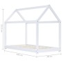 Estructura de cama infantil madera maciza pino blanco 80x160 cm de vidaXL, Cunas y camas para niños - Ref: Foro24-283350, Pre...