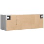 Mueble de TV de pared con luces LED gris Sonoma 100x31x35 cm en Muebles TV | Comprar online en Foru.es