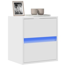 Mueble de TV de pared con luces LED blanco 41x31x45 cm en Muebles TV | Comprar online en Foru.es