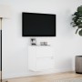 Mueble de TV de pared con luces LED blanco 41x31x45 cm en Muebles TV | Comprar online en Foru.es