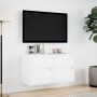 Muebles de TV de pared con luces LED 2 uds blanco 41x31x45 cm en Muebles TV | Comprar online en Foru.es