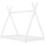 Estructura de cama infantil madera maciza pino blanca 70x140 cm de vidaXL, Cunas y camas para niños - Ref: Foro24-283358, Pre...