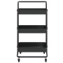 Carrito de cocina 3 niveles hierro y ABS negro 42x35x85 cm de vidaXL, Carros de cocina y comedor - Ref: Foro24-336335, Precio...