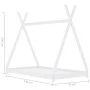 Estructura de cama infantil madera maciza pino blanca 70x140 cm de vidaXL, Cunas y camas para niños - Ref: Foro24-283358, Pre...