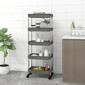 Küchenwagen 5 Ebenen Eisen und ABS grau 42x29x128 cm von vidaXL, Küchen- und Speisewagen - Ref: Foro24-336333, Preis: 45,05 €...