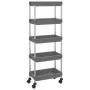 Carrito de cocina 5 niveles hierro y ABS gris 42x29x128 cm de vidaXL, Carros de cocina y comedor - Ref: Foro24-336333, Precio...