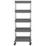 Carrito de cocina 5 niveles hierro y ABS gris 42x29x128 cm de vidaXL, Carros de cocina y comedor - Ref: Foro24-336333, Precio...