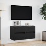 Muebles de TV de pared con luces LED 2 uds negro 41x31x45 cm en Muebles TV | Comprar online en Foru.es