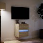 Mueble de TV de pared con luces LED roble Sonoma 41x31x45 cm en Muebles TV | Comprar online en Foru.es