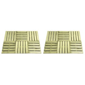 Baldosas de porche 12 unidades madera verde 50x50 cm de vidaXL, Suelos y moquetas - Ref: Foro24-276430, Precio: 126,57 €, Des...