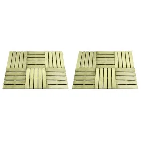 Baldosas de porche 12 unidades madera verde 50x50 cm de vidaXL, Suelos y moquetas - Ref: Foro24-276430, Precio: 122,13 €, Des...