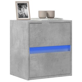 Mueble de TV de pared con luces LED gris hormigón 41x31x45 cm en Muebles TV | Comprar online en Foru.es