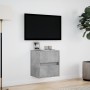 Mueble de TV de pared con luces LED gris hormigón 41x31x45 cm en Muebles TV | Comprar online en Foru.es
