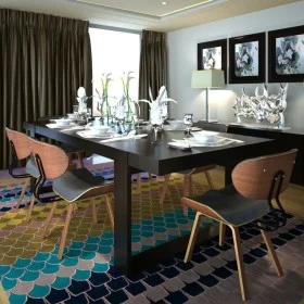 Dining chairs, 6 units, curved wood and artificial leather by vidaXL, dining chairs - Ref: Foro24-270551, Price: 943,24 €, Di...