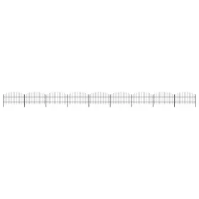 Garden fence with black steel spearheads (0.75-1)x15.3 m by vidaXL, fence panels - Ref: Foro24-277720, Price: 526,60 €, Disco...
