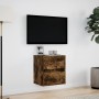 Mueble de TV de pared con luces LED roble ahumado 41x31x45 cm en Muebles TV | Comprar online en Foru.es