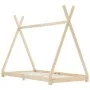 Estructura de cama infantil de madera maciza de pino 70x140 cm de vidaXL, Cunas y camas para niños - Ref: Foro24-283355, Prec...