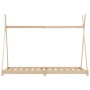 Estructura de cama infantil de madera maciza de pino 70x140 cm de vidaXL, Cunas y camas para niños - Ref: Foro24-283355, Prec...