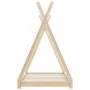 Estructura de cama infantil de madera maciza de pino 70x140 cm de vidaXL, Cunas y camas para niños - Ref: Foro24-283355, Prec...
