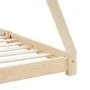Estructura de cama infantil de madera maciza de pino 70x140 cm de vidaXL, Cunas y camas para niños - Ref: Foro24-283355, Prec...