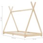 Estructura de cama infantil de madera maciza de pino 70x140 cm de vidaXL, Cunas y camas para niños - Ref: Foro24-283355, Prec...