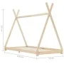 Estructura de cama infantil de madera maciza de pino 70x140 cm de vidaXL, Cunas y camas para niños - Ref: Foro24-283355, Prec...