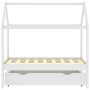Estructura de cama infantil y cajón madera pino blanca 70x140cm de vidaXL, Cunas y camas para niños - Ref: Foro24-322139, Pre...