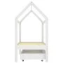 Estructura de cama infantil y cajón madera pino blanca 70x140cm de vidaXL, Cunas y camas para niños - Ref: Foro24-322139, Pre...
