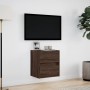 Mueble de TV de pared con luces LED marrón roble 41x31x45 cm en Muebles TV | Comprar online en Foru.es