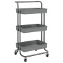 Carrito de cocina 3 niveles hierro y ABS gris 42x35x85 cm de vidaXL, Carros de cocina y comedor - Ref: Foro24-336337, Precio:...