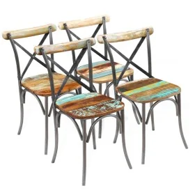 Sillas de comedor 4 unidades madera maciza reciclada de vidaXL, Sillas de comedor - Ref: Foro24-274395, Precio: 503,46 €, Des...