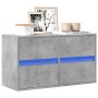 Mueble de TV de pared con luces LED gris hormigón 80x31x45 cm en Muebles TV | Comprar online en Foru.es