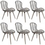 Sillas de comedor 6 unidades ratán natural marrón de vidaXL, Sillas de comedor - Ref: Foro24-275839, Precio: 461,52 €, Descue...