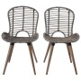 Sillas de comedor 6 unidades ratán natural marrón de vidaXL, Sillas de comedor - Ref: Foro24-275839, Precio: 461,52 €, Descue...