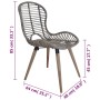 Sillas de comedor 6 unidades ratán natural marrón de vidaXL, Sillas de comedor - Ref: Foro24-275839, Precio: 461,52 €, Descue...