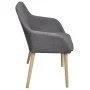 Sillas de comedor 6 uds tela gris claro y madera maciza roble de vidaXL, Sillas de comedor - Ref: Foro24-270573, Precio: 670,...