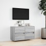 Mueble de TV de pared con luces LED gris Sonoma 80x31x45 cm en Muebles TV | Comprar online en Foru.es