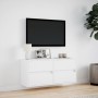 Mueble de TV de pared con luces LED blanco 100x31x45 cm en Muebles TV | Comprar online en Foru.es