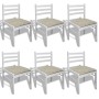 Sillas de comedor 6 unidades madera maciza y terciopelo blanco de vidaXL, Sillas de comedor - Ref: Foro24-272092, Precio: 238...