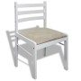 Sillas de comedor 6 unidades madera maciza y terciopelo blanco de vidaXL, Sillas de comedor - Ref: Foro24-272092, Precio: 238...
