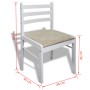 Sillas de comedor 6 unidades madera maciza y terciopelo blanco de vidaXL, Sillas de comedor - Ref: Foro24-272092, Precio: 238...