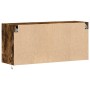 Mueble de TV de pared con luces LED roble ahumado 100x31x45 cm en Muebles TV | Comprar online en Foru.es