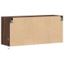 Mueble de TV de pared con luces LED marrón roble 100x31x45 cm en Muebles TV | Comprar online en Foru.es
