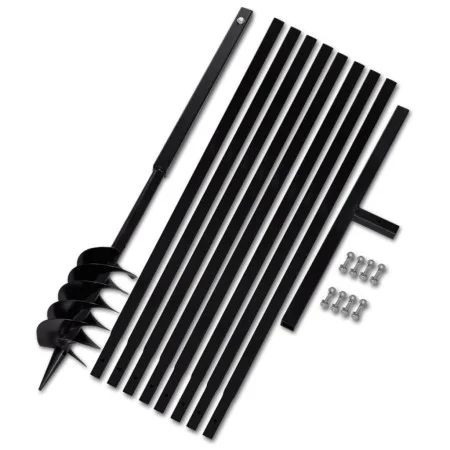 Earth Auger with 120 mm Handle and 9 m Steel Extension Tube by vidaXL, Helical augers - Ref: Foro24-270524, Price: 115,13 €, ...