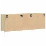 Mueble de TV de pared con luces LED roble Sonoma 130x31x45 cm en Muebles TV | Comprar online en Foru.es