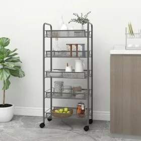 Carrito de cocina 5 niveles hierro gris 46x26x105 cm de vidaXL, Carros de cocina y comedor - Ref: Foro24-336330, Precio: 53,3...