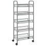 Carrito de cocina 5 niveles hierro gris 46x26x105 cm de vidaXL, Carros de cocina y comedor - Ref: Foro24-336330, Precio: 54,0...